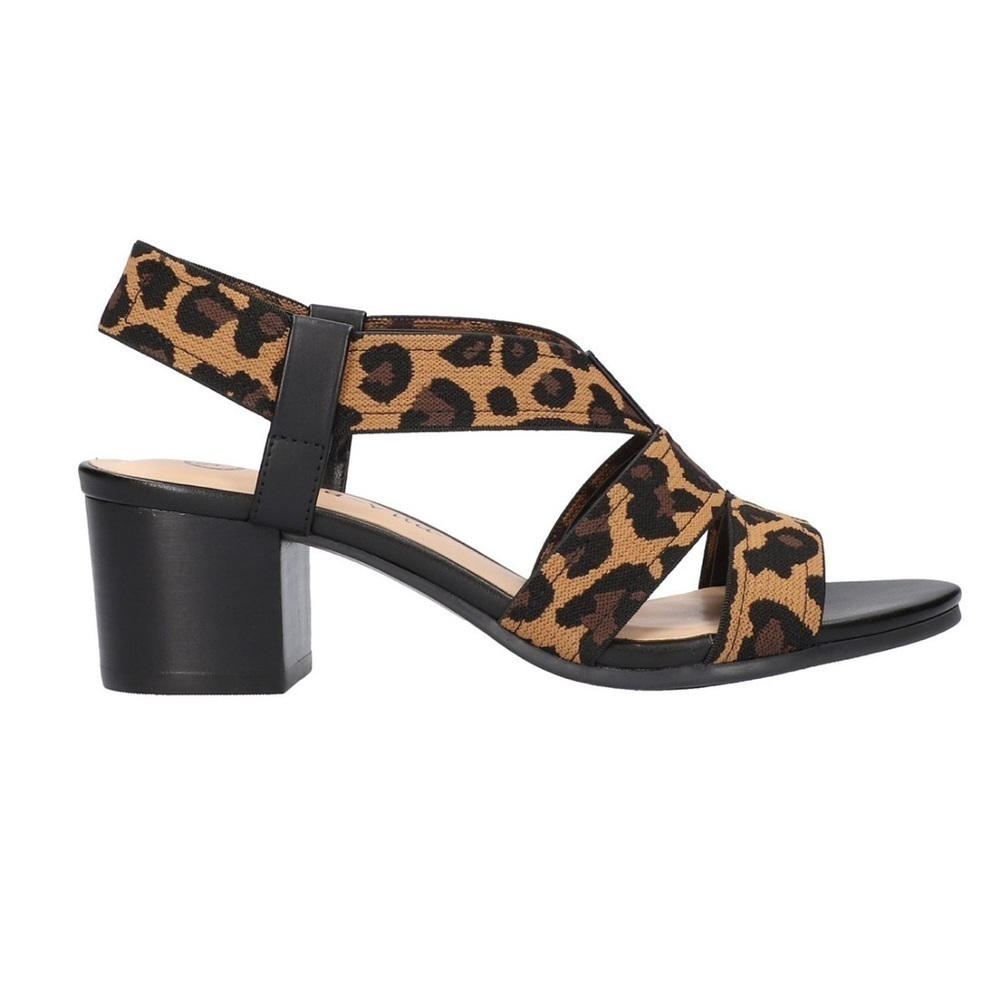 Bella Vita Womens Leopard Jodi Stretch Sandals US 6.5M New Open Toe Shoes - Picture 2 of 10